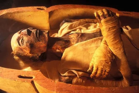 The National Museum of Egyptian Civilization and the mummies of the old Egyptian Royal Family